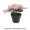 Unique Bargains Artificial Plants Mini Flower Plastic 4.33"x4.33"x7.87" 1 Pcs - 3 of 4