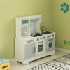 Gardenised Wooden Play Kitchen Toy, Light on Microwave, Cabinet, Washer, Sound Electronic Stove, Microwave and Sink Ages 3+ - 4 of 4