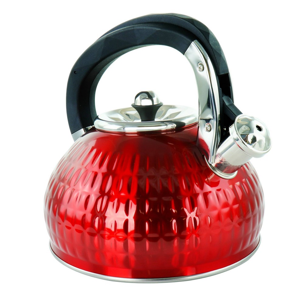 Photos - Pan MegaChef 3L Stovetop Whistling Kettle - Red