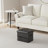 Itopfox Foldable Storage Ottoman Footstool with Thick Foam Seat, Leather Bench for Living Room, Bedroom, Coffee Table, 350 lbs Capacity - 2 of 4