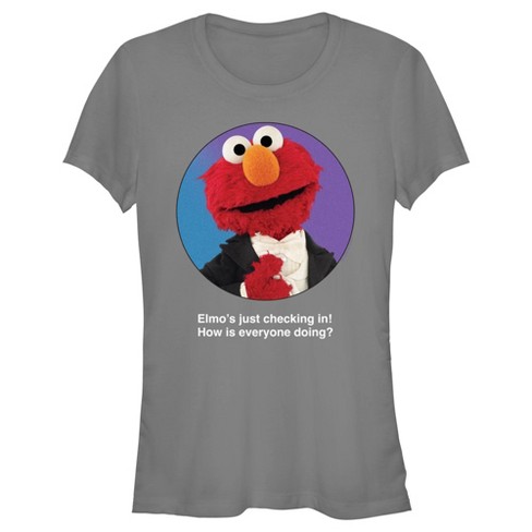 Junior's Sesame Street Elmo Tuxedo Checking In T-Shirt - image 1 of 4