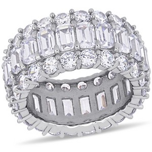 EVERLY JEWELRY | Sterling Silver 19ct TGW Full Eternity Cubic Zirconia Fashion Ring - 1 of 4
