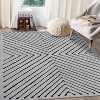 Modern Striped 10x13 Dark Grey Washable Rug, Stain-Resistant Non-Slip Low Pile Carpet for Living Room, Nursery, or Apartment Use - 3 of 4