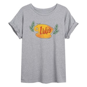 Women's - Gilmore Girls - Luke's Coffee Cup Oversized Graphic T-Shirt - 1 of 4