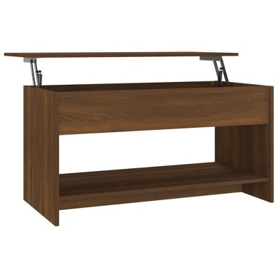 vidaXL Coffee Table Brown Oak 40.2"x19.7"x20.7" Engineered Wood