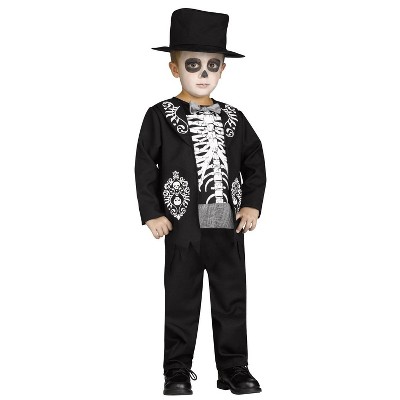 Kids' Skeleton King Halloween Costume - 4-6
