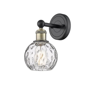 Athens Water Glass - 1 Light Wall Sconce In Industrial Style-10.5 Inches Tall and 6 Inches Wide