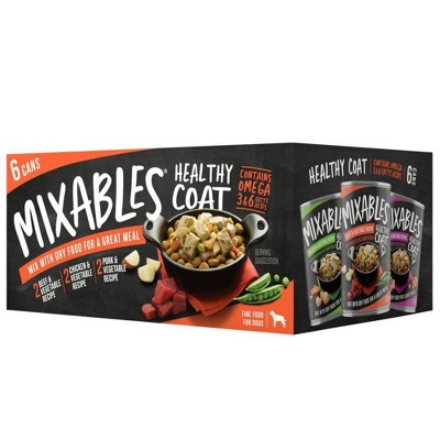 Mixables Healthy Coat Beef, Chicken & Pork Wet Dog Food - 13.2oz/6ct Variety Pack