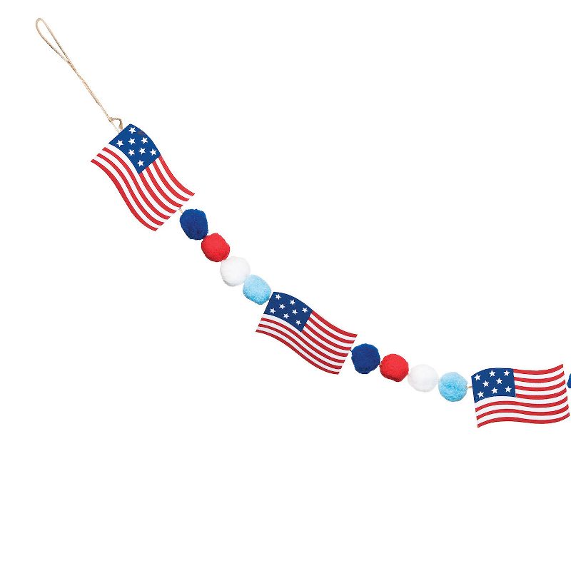 C&F Home 57.09" American Flag Garland 4th of July Patriotic Decoration, 3 of 5