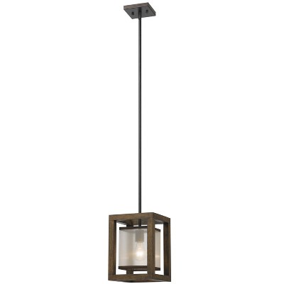 Cal Lighting FX-3536/1P Restoration One Light Pendant from Mini Collection in Bronze/Dark Finish, 8.00 inches, Brown, 8x8x39