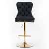 DOMETOUR Swivel Barstools Adjusatble Seat Height Modern Upholstered Bar Stools with Backs for Home Pub&Kitchen Island Set of 2 - 4 of 4