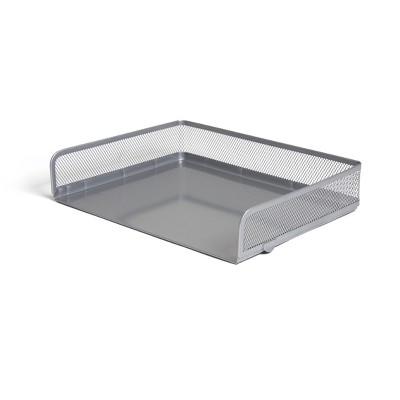 Myofficeinnovations Side Load Stackable Metal Letter Tray Silver