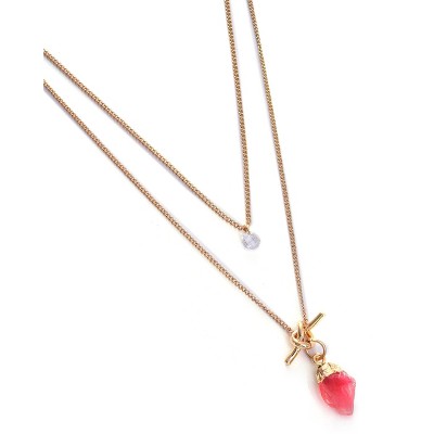 SOHI Women's Gold Everyday Multi-Layer Necklace