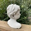 Slickblue Hand Cast Cement Statue, Little Boy Figurine, Indoor/Outdoor Decor, Natural, 6.3"x4.7"x7.7" - 3 of 3