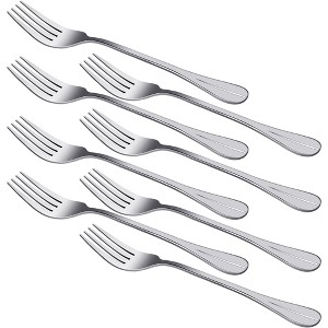 Unique Bargains Dinner Stainless Steel Tableware Fruit Dessert Steak Forks Set 7" Long 8 Pcs - 1 of 4