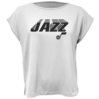 NBA Utah Jazz Women's White Round Neck Short Sleeve T-Shirt
