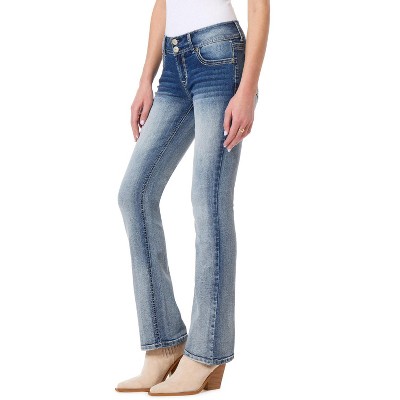 Wallflower Women's Luscious Curvy Bootcut Mid-rise Insta Stretch Juniors  Jeans (standard And Plus), Camille, 17 Short : Target