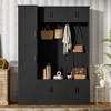 Lycvki 79'' Tall Modern Hall Tree with Shoe Storage and Adjustable Shelf for Entryway - 2 of 4