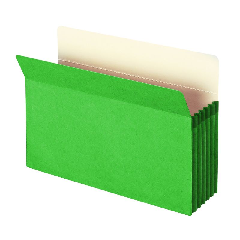 Smead File Pocket 74236, Straight-Cut Tab, 5-1/4" Expansion, Legal Size, Green, 10 per Box (74236), 1 of 11
