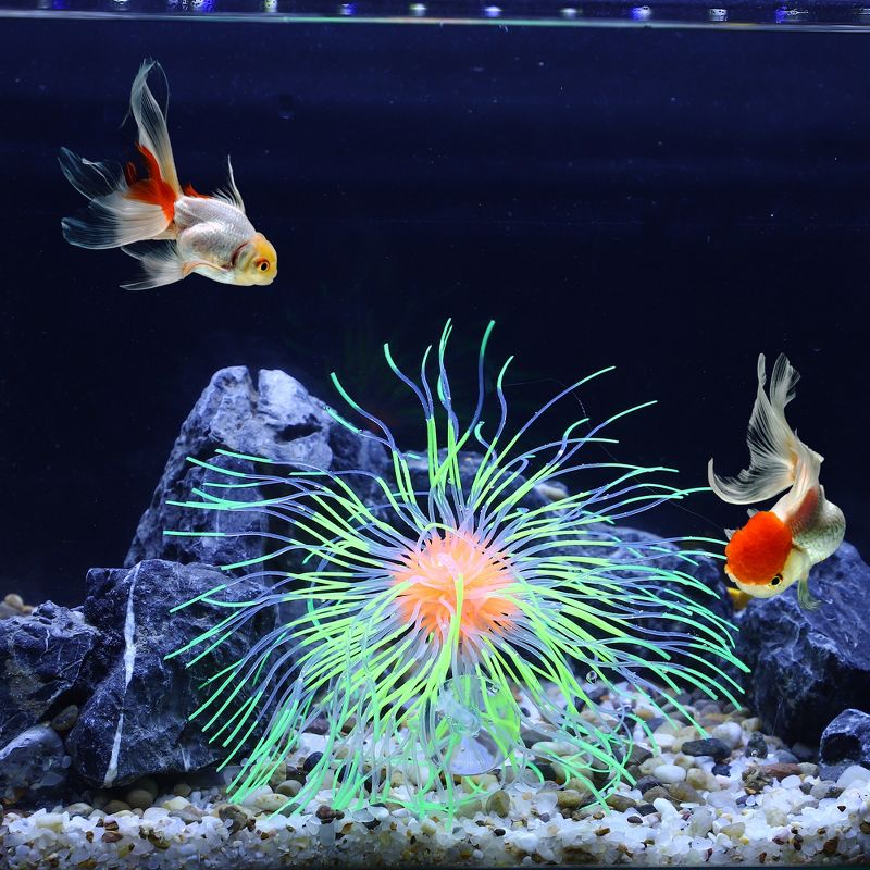 Unique Bargains Silicone Simulation Coral Fireworks Flower Fish Tank Aquarium Decoration 1.18"x16.54" 1 Pc, 2 of 8