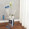 COZONY Acrylic Ladder Bookshelf - 3-Tier Clear Wall Mounted Bookcase for Small Spaces, Living Room, Bathroom - 3 of 4