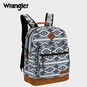 Wrangler 18.5" Yellowstone Backpack for Women Men Girl Boy, Water Resistant Classic Logo Casual Daypack for Travel Work School - 1 of 4