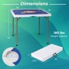 Costway 35" Folding Mahjong Table with Cup Holders & Smooth Felt Mat Carrying Handle Green/Red/Blue/Multicolor - 3 of 4