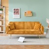 Dexmalle minimalist straight corduroy sofa bed withadjustable in three levels - 2 of 4
