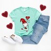 Simply Sage Market Valentine Gnome Heart Short Sleeve Tee - L - Mint - 3 of 4