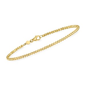 Pure Collection by Ross-Simons Italian 2mm 14kt Yellow Gold Bead Bracelet - 1 of 4