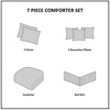 NicBex 7 Piece Faux Suede King Bed Set with Decorative Buttons,Comfort Sheets Set for Bedroom - 3 of 4