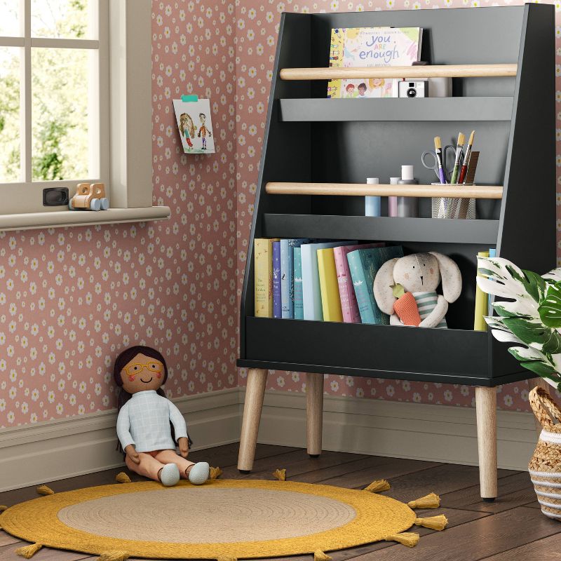 Modern Tall Three Shelf Kids&#39; Bookshelf Dark Gray - Pillowfort&#8482;, 3 of 6