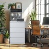 NicBex 3/4/5 Drawers Metal Vertical File Storage Cabinet with Lock for Home Office Letter/Legal/A4/F4 - 2 of 4