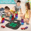 Playmags Magnetic Tiles Road Set - 50 Pcs Construction Toy Car Track, Building Blocks Magnet Toys - 4 of 4