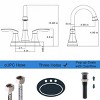 Chery Life 2-Handle Bathroom Sink Fauce with Pop-up Drain and Supply Hoses, Gold - 2 of 4