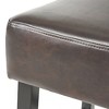 PAGED Saddle Bar Stools Set of 2, Modern Wooden Faux Leather Counter Height Bar Chair with Nailhead Trim for Bar, Kitchen, Dining Room - 4 of 4