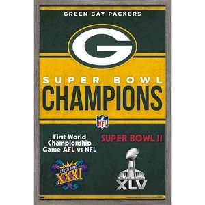 Trends International NFL Green Bay Packers - Champions 23 Framed Wall Poster Prints - 1 of 4