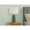Monarch Specialties Lighting 26inchH Table Lamp Green Ceramic Ivory / Cream Shade Contemporary - 2 of 4