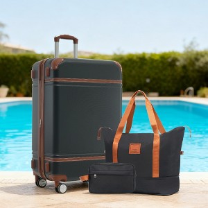 KWPZQEB Luggage Sets 3 Piece, Hardshell Luggage 24 Inch With Spinner Wheels, TSA Lock & Bags - 1 of 4
