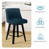 Dyonery 26" Bar Stools Set of 2/3, Modern PU Leather Counter Height Stools with Metal Legs & Footrest, Armless Chairs with Back for Kitchen - 2 of 4
