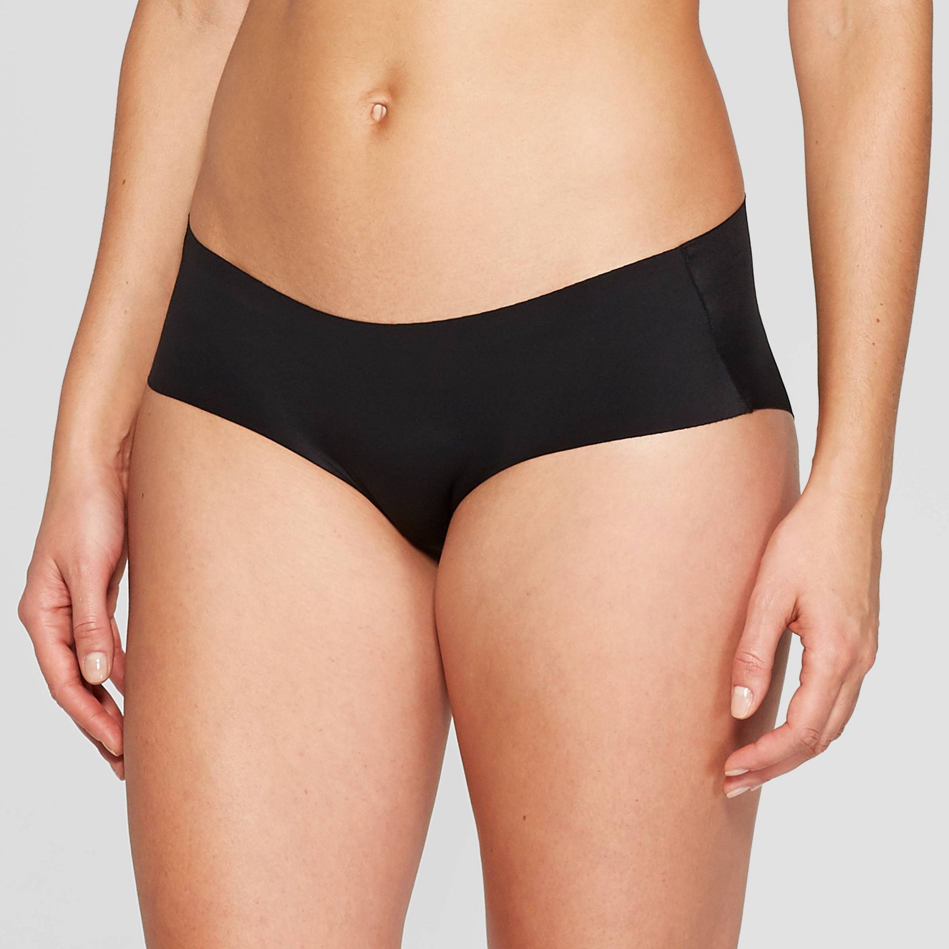 Women's Invisible Edge Hipster Underwear - Auden™ Black S: Seamless, Pull-On, Midweight, Knit, Jersey, Microfiber