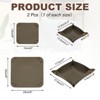 Unique Bargains Foldable Desk Organizing Key Coin Jewelry Storage Trays 7" x 7" 5.3" x 5.3" 2 Pcs - 2 of 4