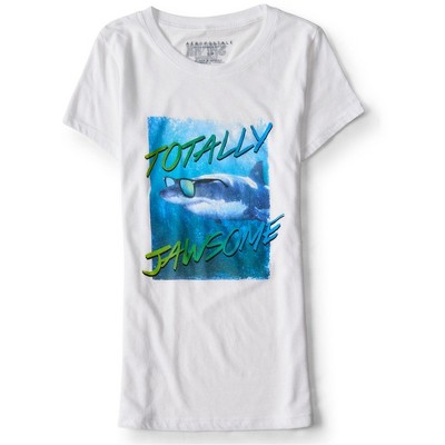 Aeropostale Womens Totally Jawsome Graphic T-Shirt