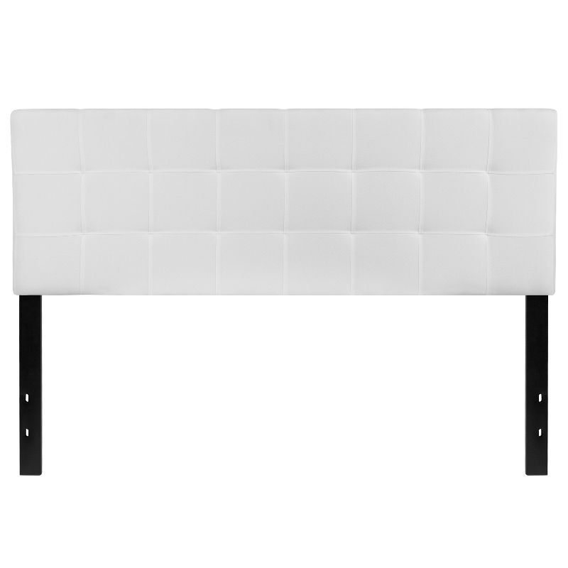 Flash Furniture Bedford Tufted Upholstered Queen Size Headboard in White Fabric, 1 of 10