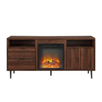 Ronan Modern Storage with Electric Fireplace TV Stand for TVs up to 65" - Saracina Home