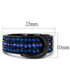 Slickblue Women’s Black Buckle Ring – Multicolor Synthetic Crystal Pave Band, Stainless Steel, Curved Shape, Sizes 5-10 - 2 of 4