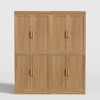 72"x62"x16" Wood Accent Cabinet in Natural Color, Storage Organizer with Adjustable Shelves for Kitchen Bedroom Entryway Living Room Dinning Room - 4 of 4