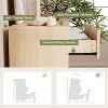 Fluted 5 Drawer Dressers, Closet Dressers Chest of Drawers, Wood Drawers Organizer for Bedroom Living Room Hallway Closet,Natural Oak - 4 of 4