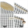 Unique Bargains Lightweight Clutch Plaid Bow Embroidery Makeup Bag 1 Pc - 3 of 4