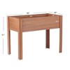 YUHAO Elevated Wooden Planter Box with Legs for Outdoor Plants Flowers Fruits Vegetable Herb Growing - 2 of 4